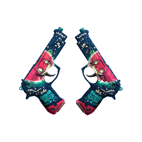 双持贝瑞塔(StatTrak™) | 瓜瓜 (略有磨损)