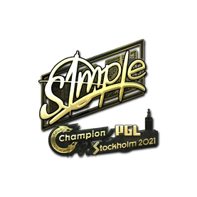 印花 | s1mple(金色)| 2021年斯德哥尔摩锦标赛