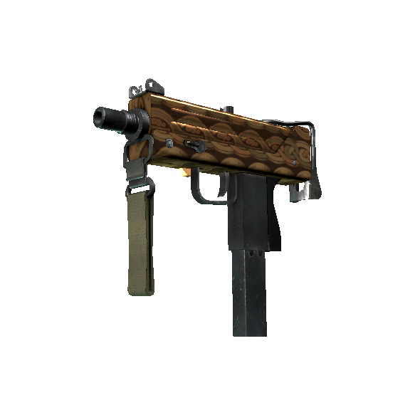 MAC-10 | 赤金锁链 (略有磨损)
