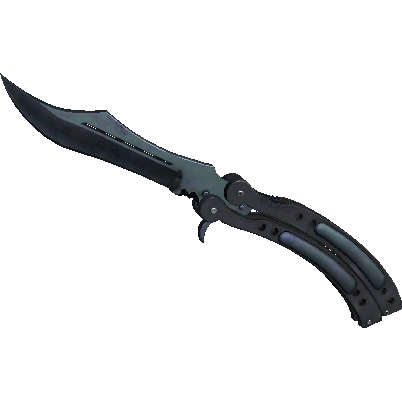 蝴蝶刀(★ StatTrak™) | 蓝钢 (略有磨损)