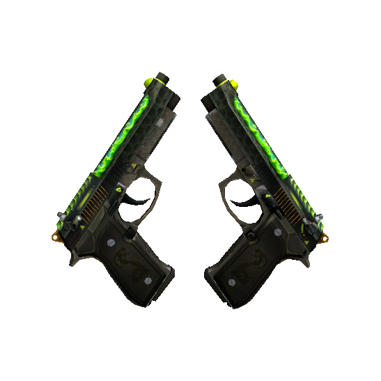 双持贝瑞塔(StatTrak™) | 毒蛇袭击 (破损不堪)