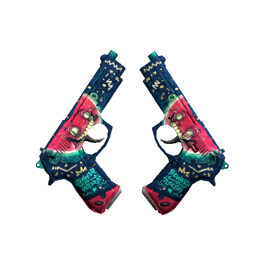 双持贝瑞塔(StatTrak™) | 瓜瓜 (久经沙场)