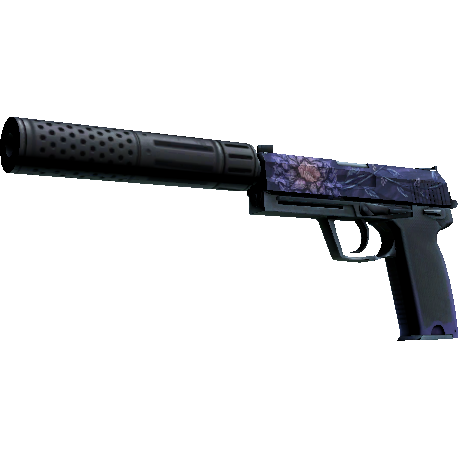 USP 消音版(StatTrak™) | 黑莲花 (略有磨损)
