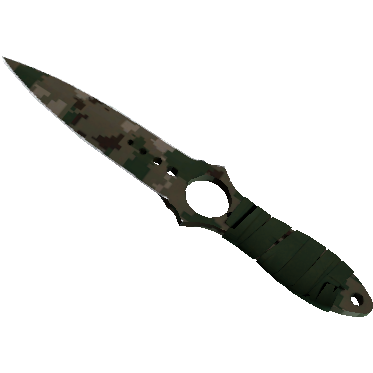 骷髅匕首(★ StatTrak™) | 森林 DDPAT (破损不堪)