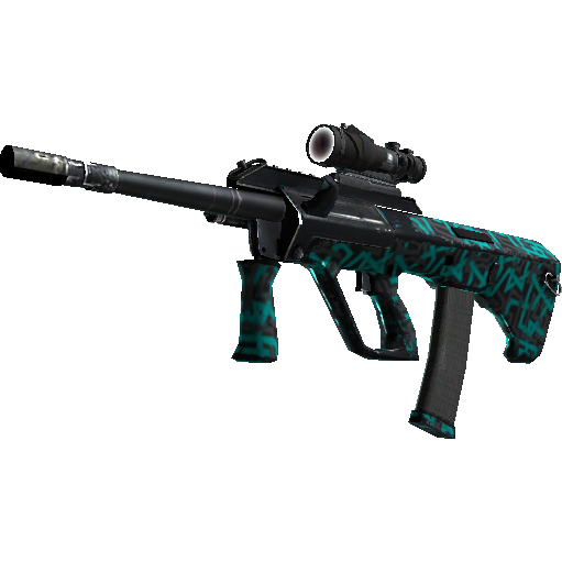 AUG(StatTrak™) | 弹跳线条 (破损不堪)