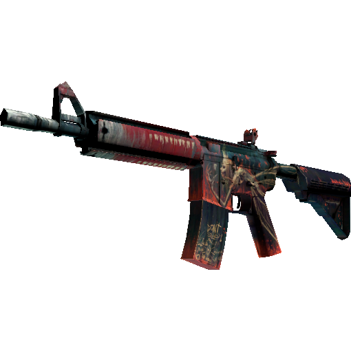 M4A4(StatTrak™) | 齿仙 (略有磨损)