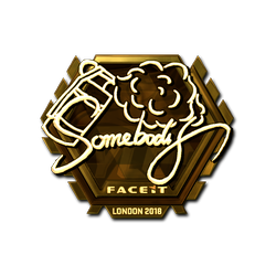 印花 | somebody(金色)| 2018年伦敦锦标赛